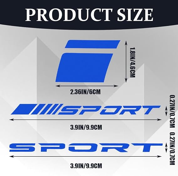 14PCS Car Decal Stickers, Wheels Reflective Car Stickers, Waterproof Wheel Stripe Car Rim Stripes, Auto Sport Emblem Reflective Stickers Sport Logo Decals for All Vehicles (Blue)