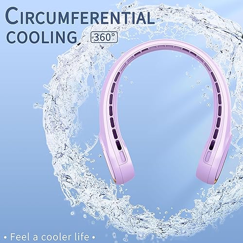 Image of FrSara Neck Fan, Portable Personal Fan Strong Wind, 4000mAh, 360 Cooling | Air Volume, No Hair Twisting, Air Volume On 2 Sides, Non-Slip, Quick Charge, Long Use Time, Gift for Women, Men, Birthday