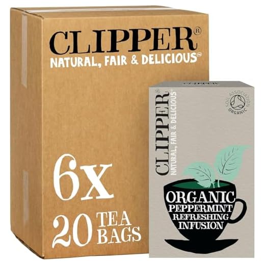 Clipper Organic Infusion Peppermint 20 Tea Bags (Pack of 6)