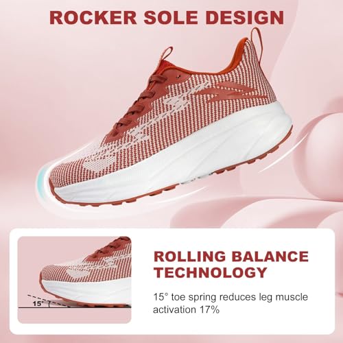 Image of ZOVE Womens Walking Shoes Cushioning Non-Slip Breathable Running Sneakers Tennis Comfortable Athletic Gym Workout Casual Shoes Lightweight Sports Cross Training Fashion Sneakers