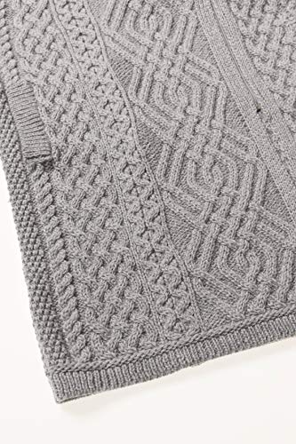 Image of Aran Crafts Women's Irish Soft Cable Knitted Side Zip Coat (100% Merino Wool)