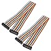Aexit 2Pcs Female Transmission to Male 20P Jumper Wire Cable Pi Pic Breadboard DIY 31.5cm Long