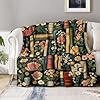 Book Lovers Gifts for Women Girls, Flowers and Book Blanket Gifts for Books Lovers Women Readers Bookish Librarian Themed Reading Blanket, Soft Bed Couch Decor Birthday Throw 50"x60" #2