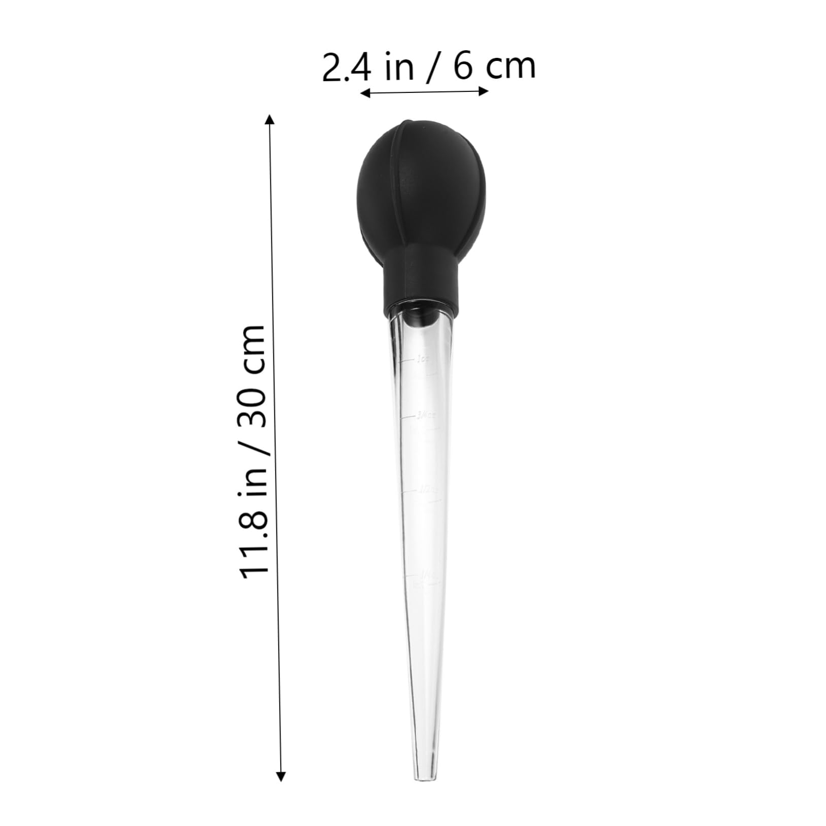 STOBAZA 4pcs Test Tube Measuring Tool Droppers Big Measuring Dropper Kitchen Baking Large Transfer Liquid Dropper Pipette with Scale Liquid Food Dropper For Liquid Dropping Black