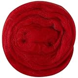 Kartopu Felt Wool 1.76 Oz (50g) Needle Felting Wool Roving, 100% Wool (Red - K125)