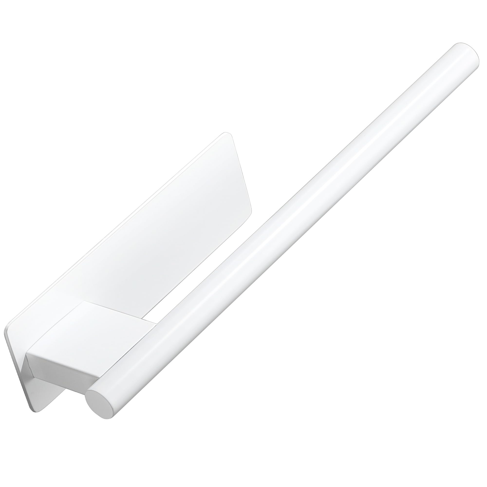 OETAMS Handtuchhalter Ohne Bohren Weiß 304 Edelstahl Handtuchstange Selbstklebend Handtuchhalter Bad Hantuchhalterung Wand Badetuchhalter Einarmig Edel 28CM