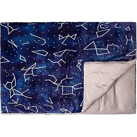 Florensi Kids Weighted Blanket, Removable Bamboo Duvet Cover, 7lb Weighted Comforter in Blue & Gray, Toddlers Weighted Blanket, Twin Size Cooling Blanket for Kids and Adults, Machine Washable Cover Cover
