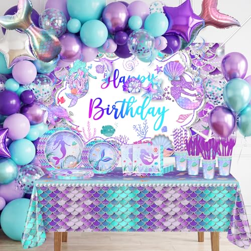 30% Off Avezano Mermaid Party Supplies Kit - 321 PCS