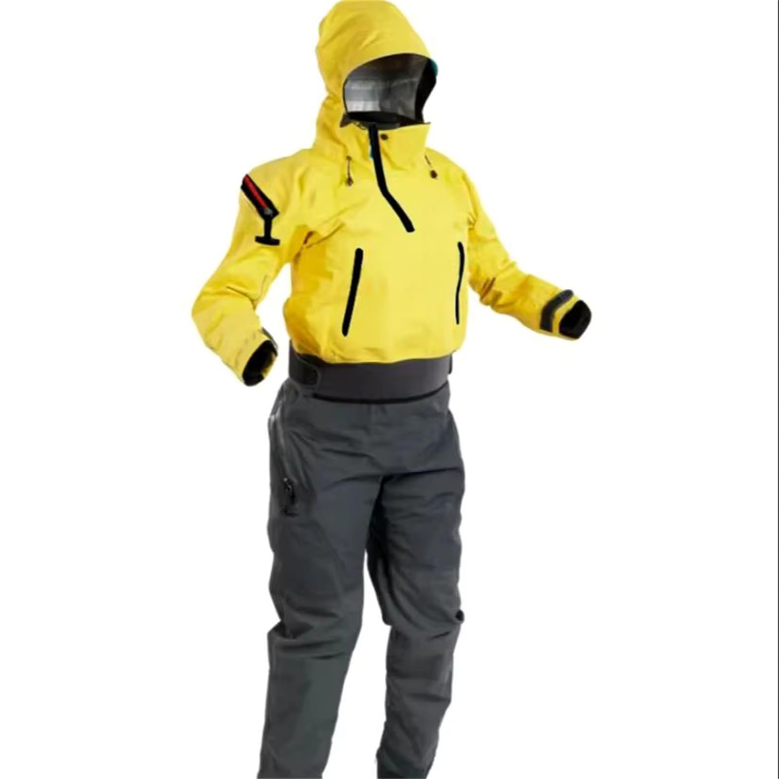 BEIAKE Kayak Dry Suits Hooded One-Piece Overall Paddling Drysuit Waterproof for Canoeing Rafting Fishing Rescue