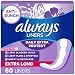 Always Pantiliners with Odor Lock for Women, Extra Protection Absorbency Liners, Long Plus-60 count