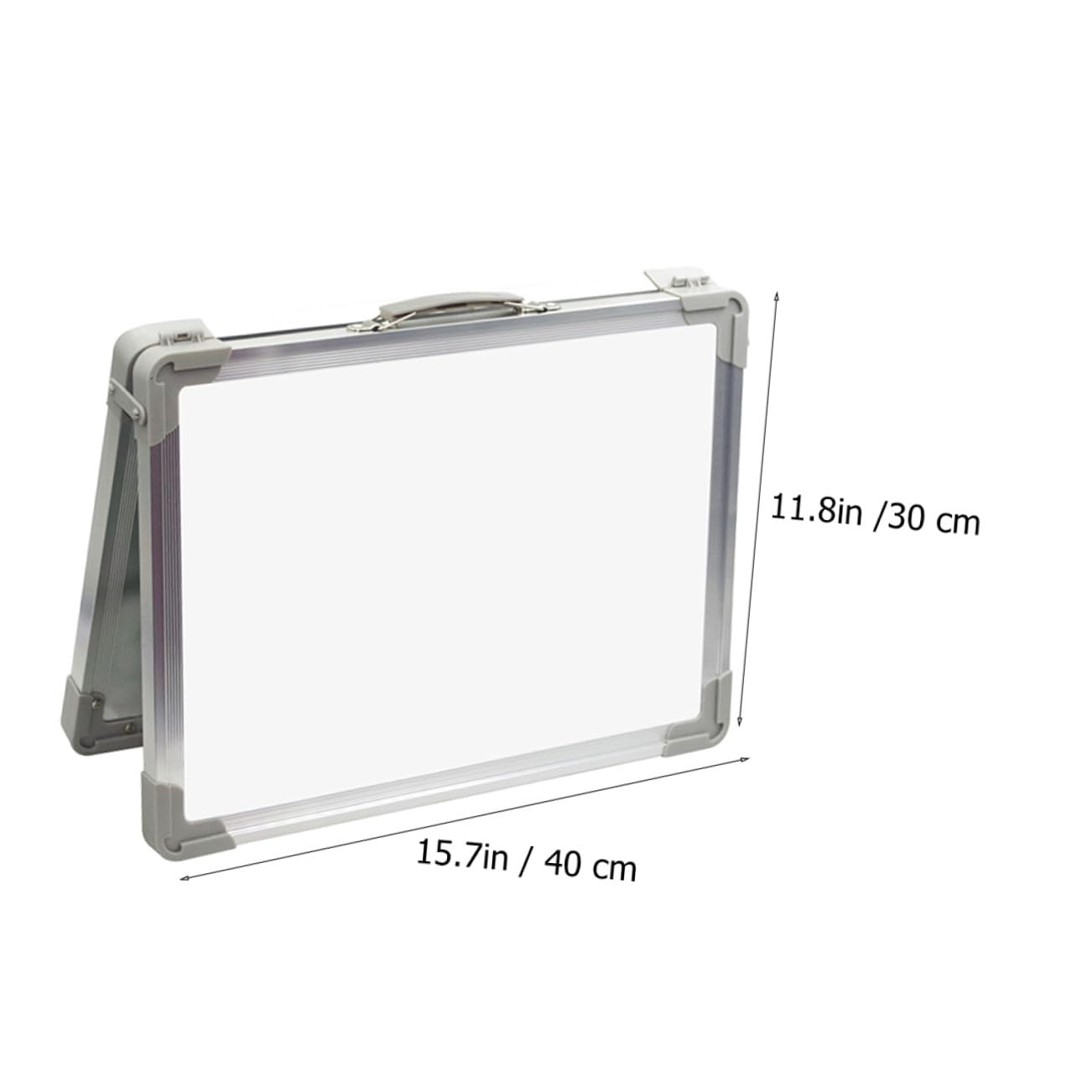 Lavagna Magnetica Pieghevole Doppia Faccia per Scrivania con Supporto in Lavagnetta Cancellabile Secco Portatile per Scuola e Ufficio Bianco