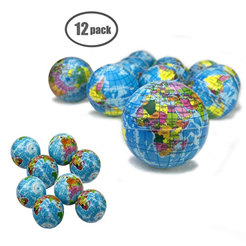 Sohapy-248-Mini-Squeezable-Globe-Stress-BallsTension-Reliver-BallsParty-FavorSoft-PU-Globe-BallEarth-PatternParty-Toys