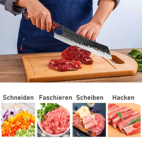 Purple Dragon Kochmesser, Profi Küchenmesser Messer Chefmesser Allzweckmesser aus hochwertigem...