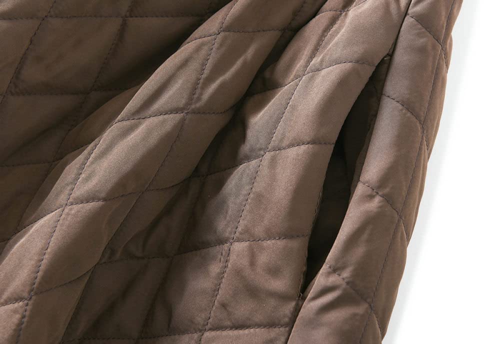 Brauner Argyle-Stepprock Für Damen, Warme Winterröcke, Leichter Midi-A-Linien-Rock, Elastischer Faltenrock Mit Hoher Taille, Schlichter Langer Rock Für Damen Und Mädchen