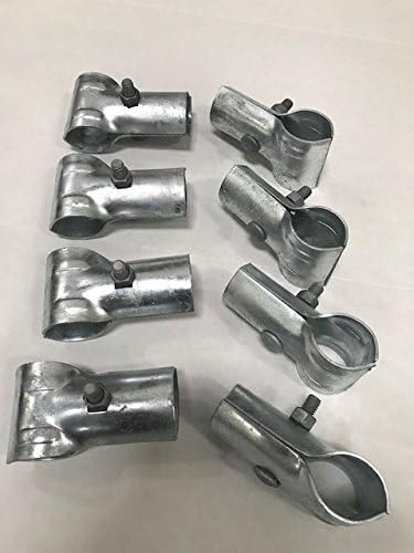 Chain Link Fence End Rail Clamps with Bolts & Nuts 1-5/8" X 1-5/8" (8 Sets Pack)