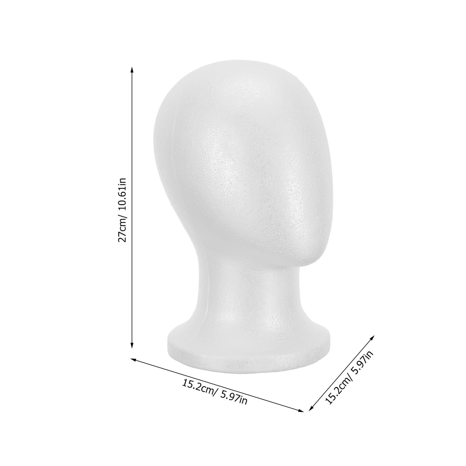 Healeved 2 Soportes de Espuma para Cabeza de Maniquí Blanco para Pelucas