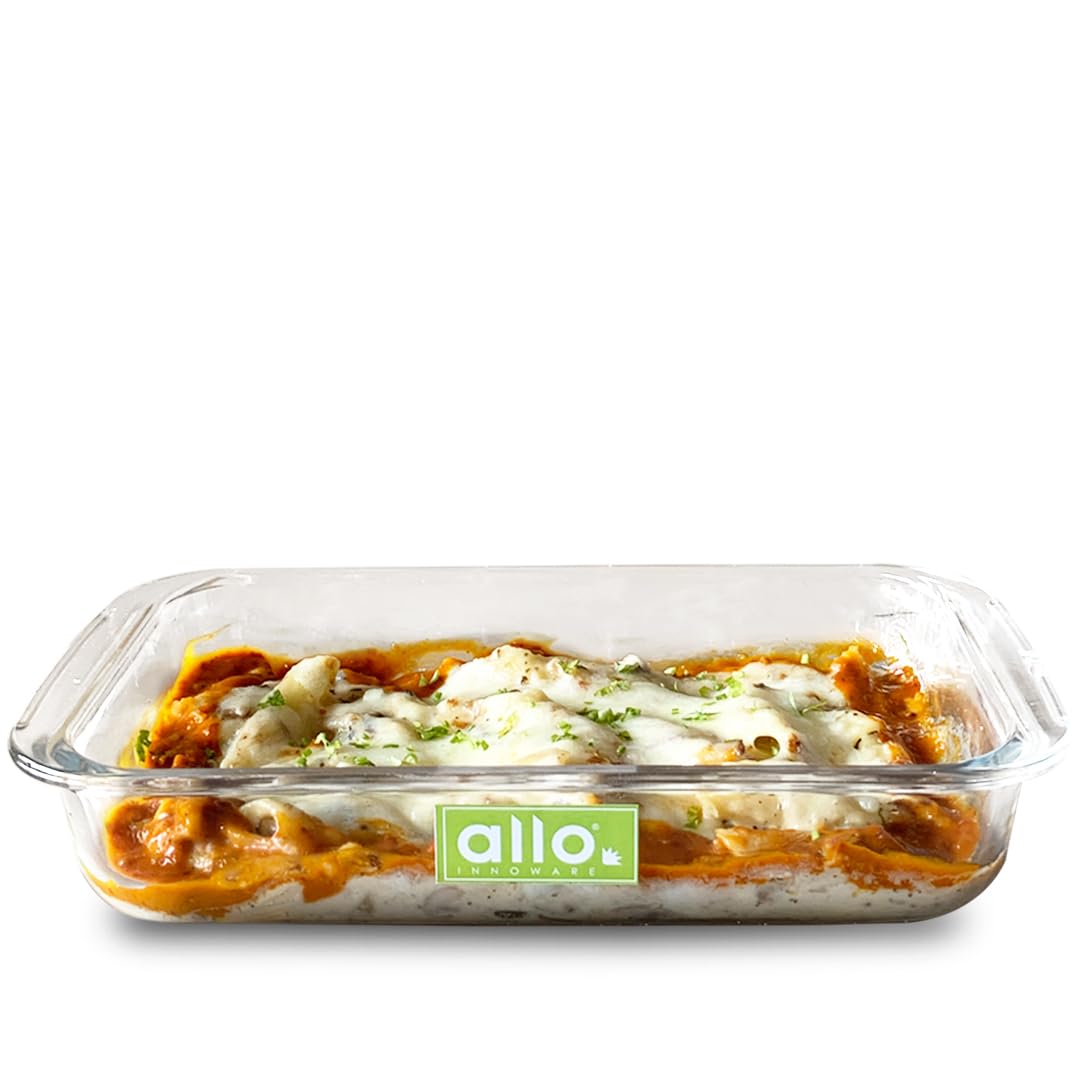 Sponsored Ad - Borosilicate Rectangle Glass Baking Dish, Baking Tray, Oven and Microwave Safe, 1000ml, Transparent