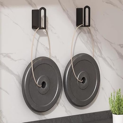 2pcs Stainless Steel Easy-Install Adhesive Hooks, Multi-Functional Wall-Mounted Utility Hook Rack for Kitchen, Bedroom, Bathroom Storage, Black