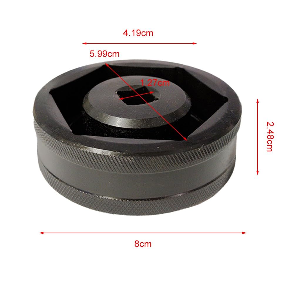Douille d'écrou de roue arrière, 60 mm, clé hexagonale pour 1290 Super, outil à profil bas en acier pour retrait d'essieu à couple élevé