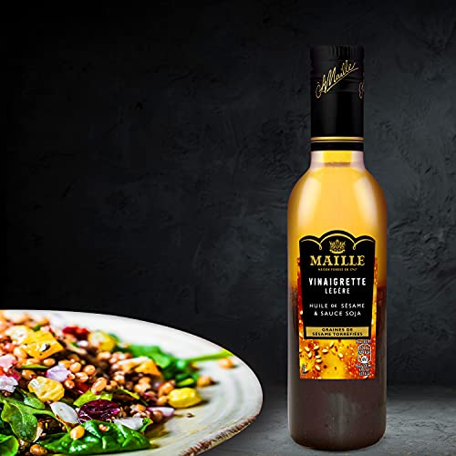 Vinaigrette Légère Huile De Sésame & Sauce Soja Graines De Sésame Torréfiées Maille La Bouteille De 36cl - vue 4