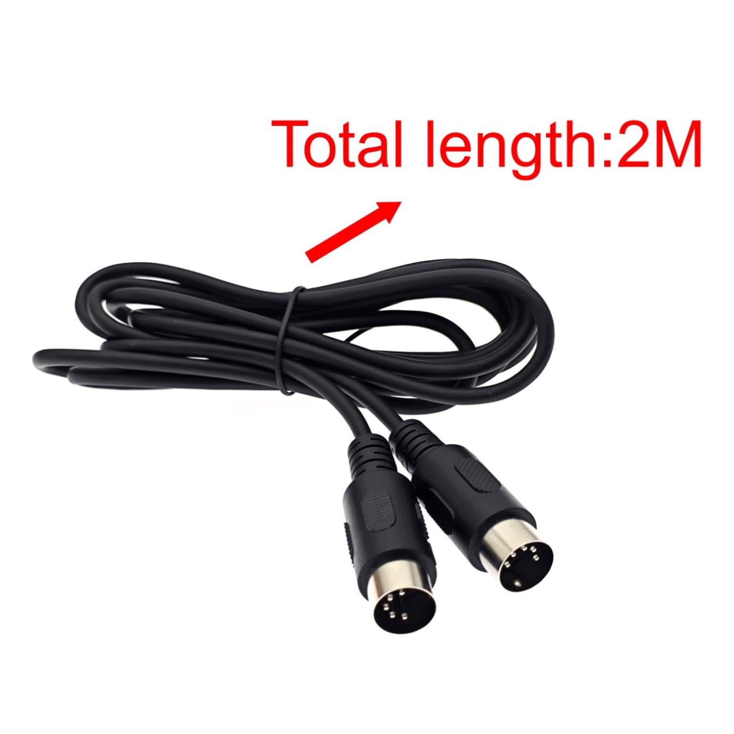 JZK 2M double-ended male to male 5-pin DIN to MIDI audio cable adapter connector cord for keyboard audio sampler - Image 3