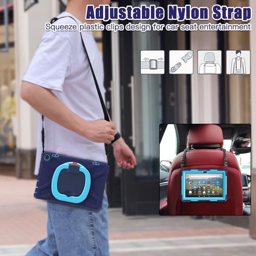 Housse Fire HD 8 Plus version 2024 2022 antichoc avec sangle de transport - 7