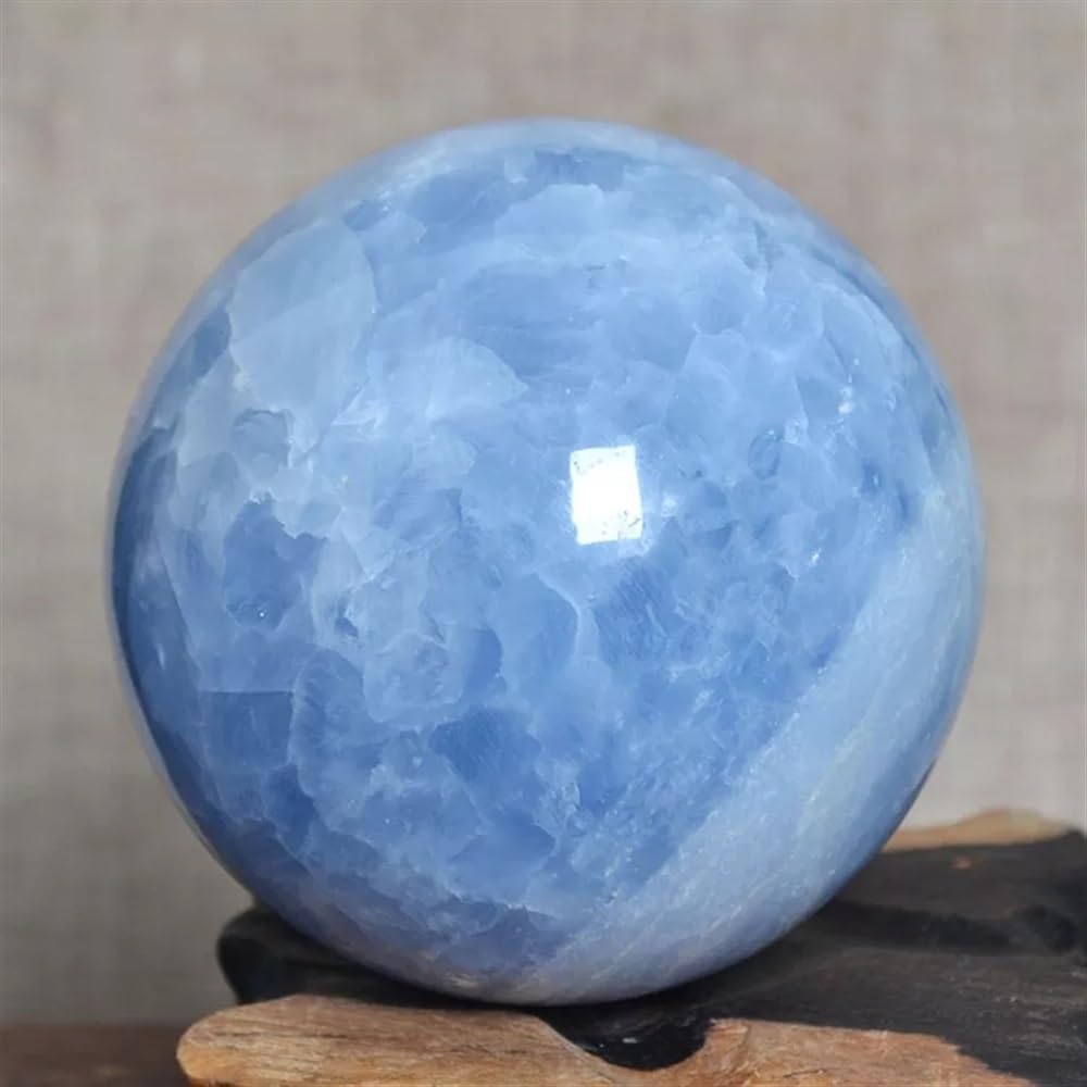 AUOQKQUT Madagascar Blue Celestine Crystal Sphere Ball Ornaments (Size : 4-5cm)