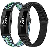 Yunshare Schnelle Veroffentlichung Hochwertige Nylon-Gummibander Kompatibel mit Fitbit Inspire/Inspire HR/Inspire 2/Ace 2/Ace 3 Armband, Atmungsaktives verstellbares Ersatzarmband fur Damen Herren