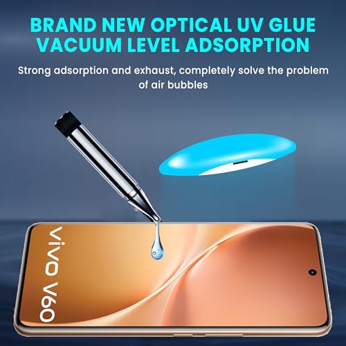 Image of FIRST MART Military-Grade Gorilla UV Tempered Glass For Vivo V60 / Vivo V60e 5G - 9H Hardness, Edge-to-Edge, Bubble-Free
