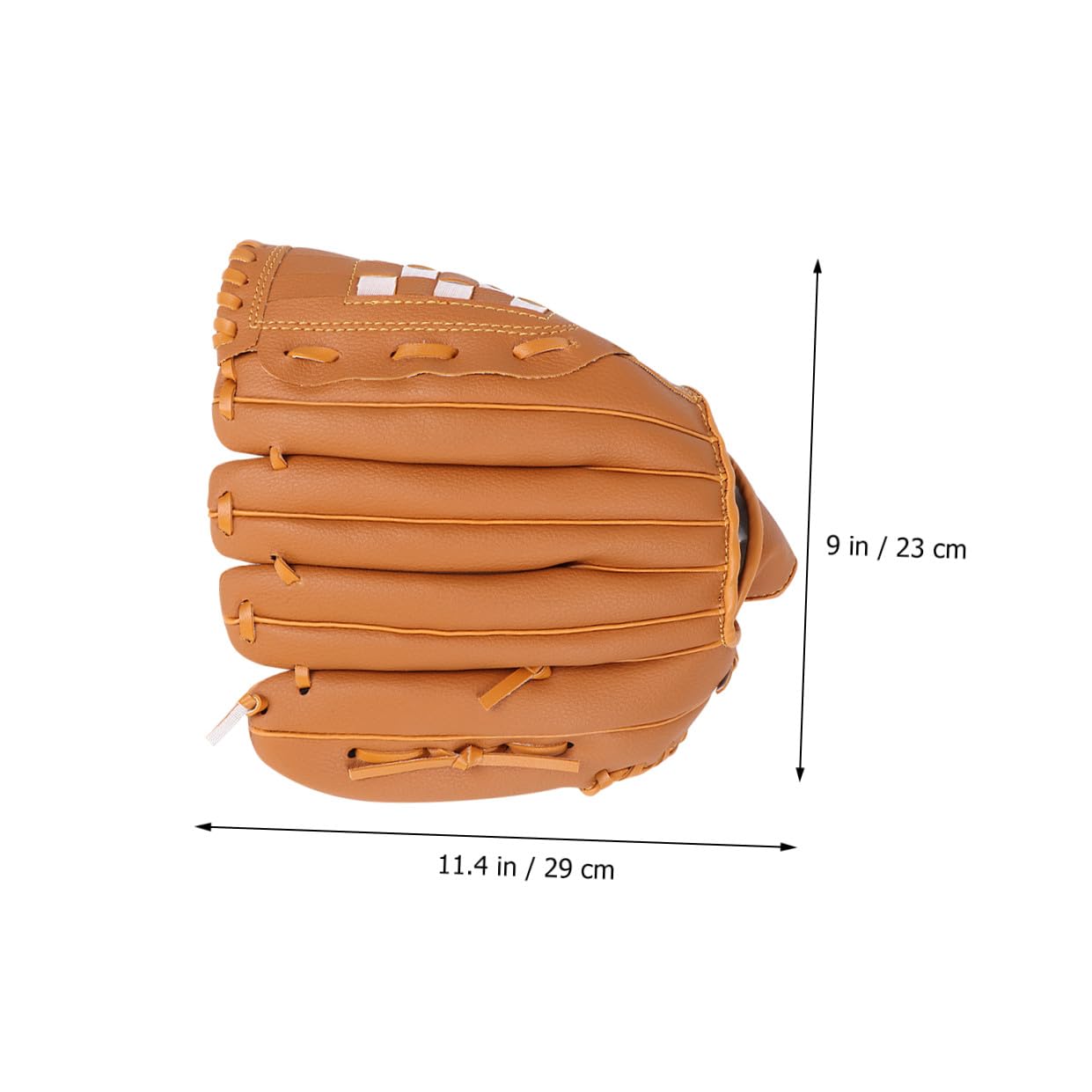 iplusmile Guanto da Baseball e Softball per Mano Lavorata Pvc Colore Giallo Cinturino Regolabile Palmo Imbottito Talloni Flessibili