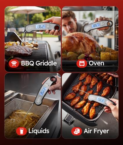 image for AYMDKI Meat Thermometer Digital - Instant Read Food Thermometer for Co