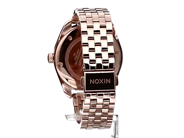Watch Nixon Women's A4182183 Bullet Rose Gold-Tone Watch on Amazon
