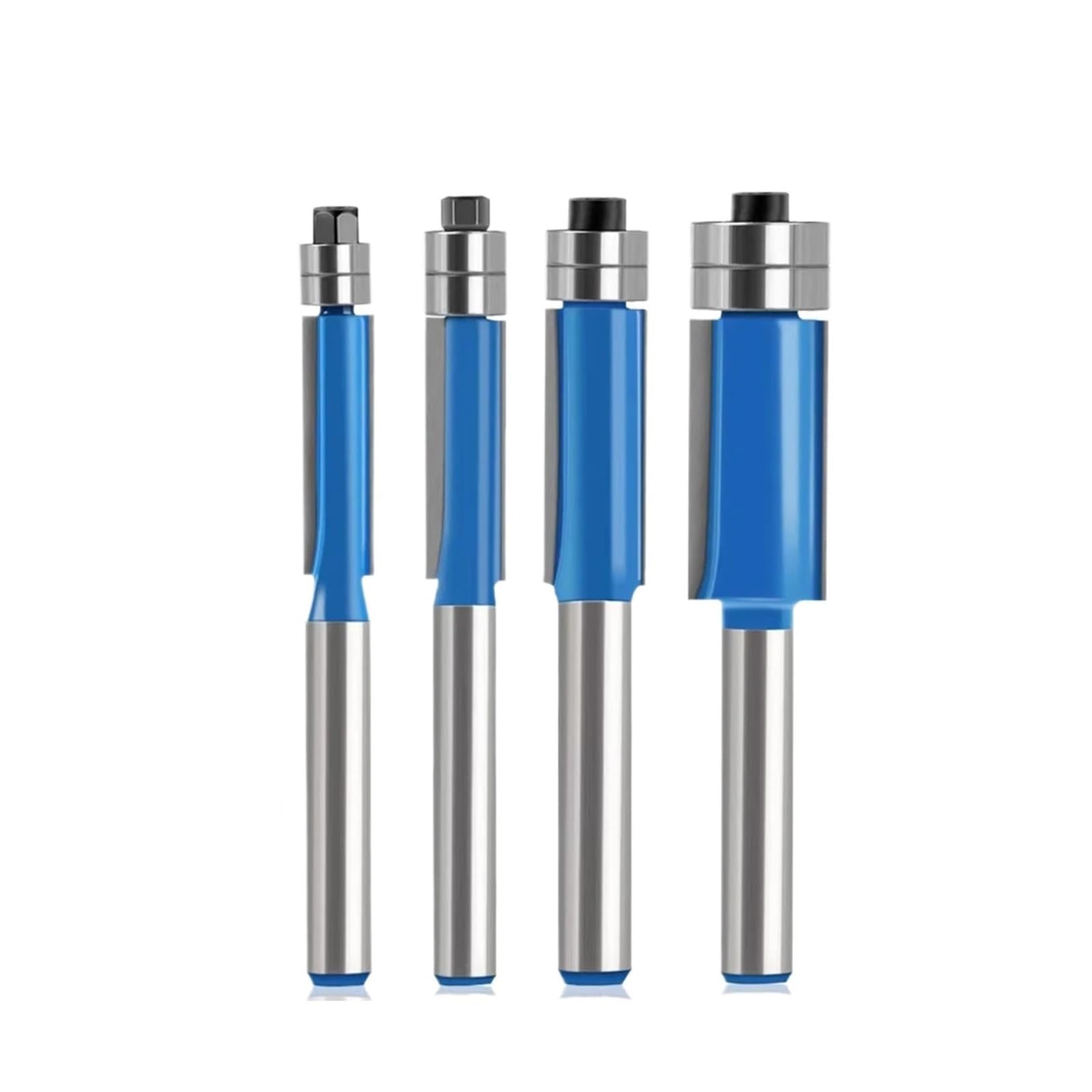 Fresa de carpintería for herramientas faciales madera, fresa extremo carburo, 6MM, 1/4, Uds(4Pcs 6.35mm)