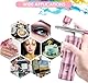 Airbrush Set mit Luftkompressor, verbesserte 7,4 V 34PSI Airbrush-Pistole, wiederaufladbar, tragbar, kabellos, Airbrush-Malerei mit 0,3 mm Düse für Make-up, Kuchendekoration, (Schwarz) (Rosa)