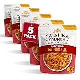 Catalina Crunch Protein Snack Mix with Cheese Crisps | 10g Protein, 1g Sugar per Serving | Good Source of Fiber, Keto, Gluten Free | Spicy Kick, 5.25 Ounce Bag (Pack of 5) - Packaging May Vary