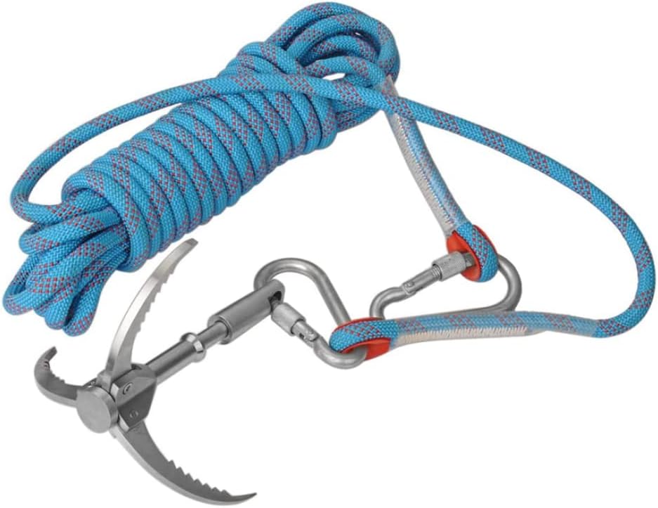 Grappling Hook, Stainless Steel Folding Grappling Hook Rock Climbing Claw Survival Tool Equipment for Outdoor Climbing Hiking,Sports