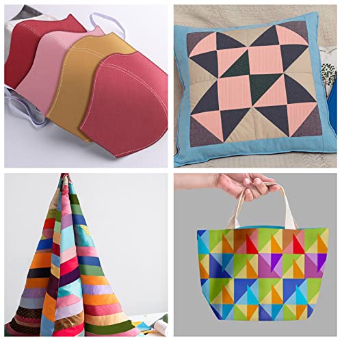 Tudomro QQ-TUDOMRO-1934 300 Pcs 4 X 4 Inches Multicolor Cotton Fabric Squares Solid Colors Fat Quarters Precut Quilting Fabric Quilt Fabric Bundles thumb #6