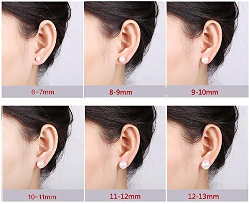 ALYC Pearl Earrings Freshwater Pearl White Button Stud Earrings with 925 Sterling Silver for Women - Image 6