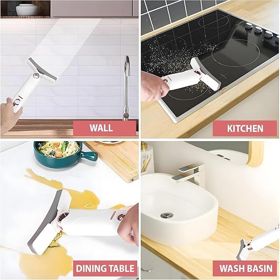 Image of Veloxi Flat Microfiber Magic Mop for Floor Cleaning | Hands-Free Self Squeeze Mop with Stainless-Steel Handle & Washable Microfiber Refill (M Mop)