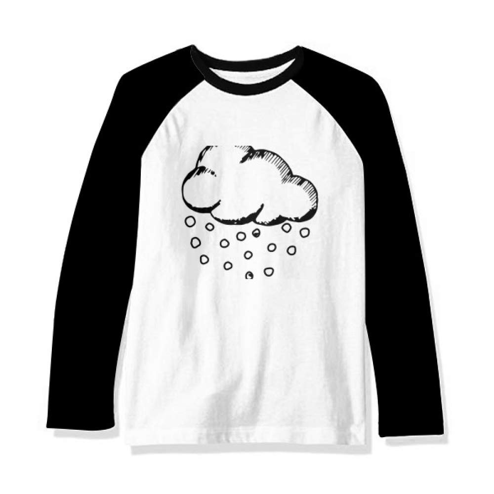 Bestchong Hailstone Cloudy Hand Painted Pattern Long Sleeve Top Raglan T-Shirt Cloth
