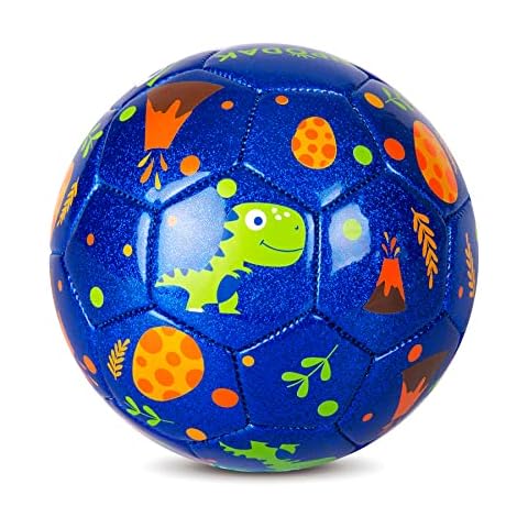 EVERICH TOY Toddlers Soccer Ball with Pump, Small Soccer Ball Size 2 Dinosaur for Toddlers Kids, Indoor Outdoor Backyard Lawn Game, Ideal Gift for Operation Christmas Child Shoe Box Cover