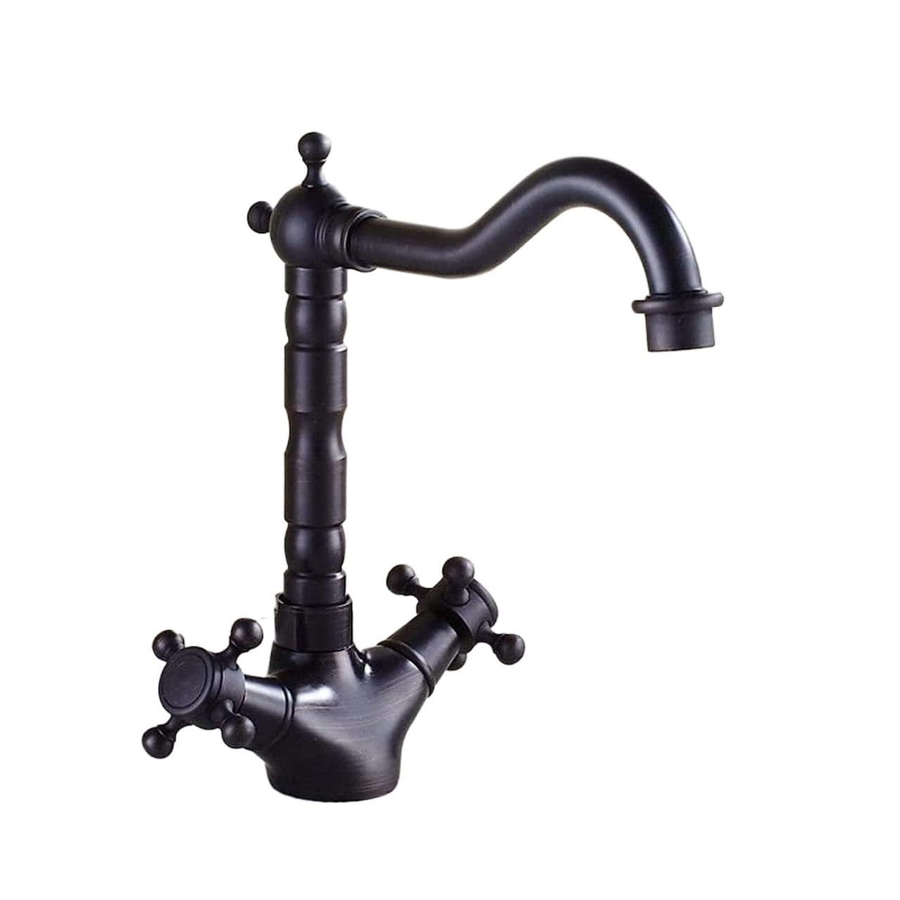 Robinet mitigeur cuisine vintage résistant pour évier double commande