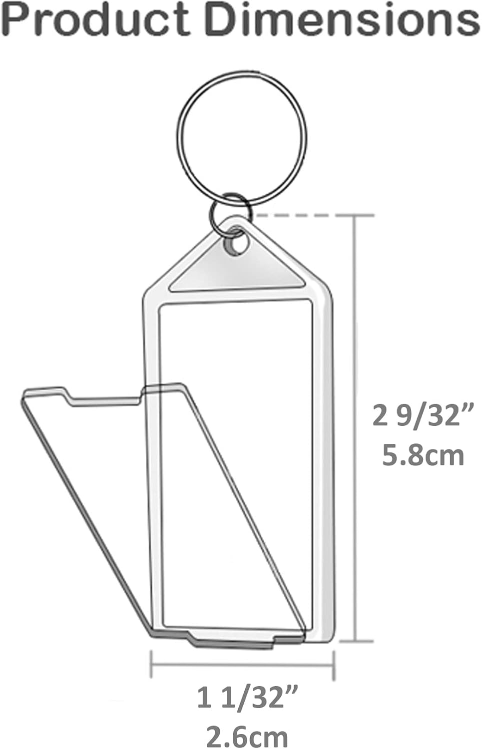 Acrimet Plastic Key Tag with Metal Ring and Label Window (Assorted Colors) (120 Pack)