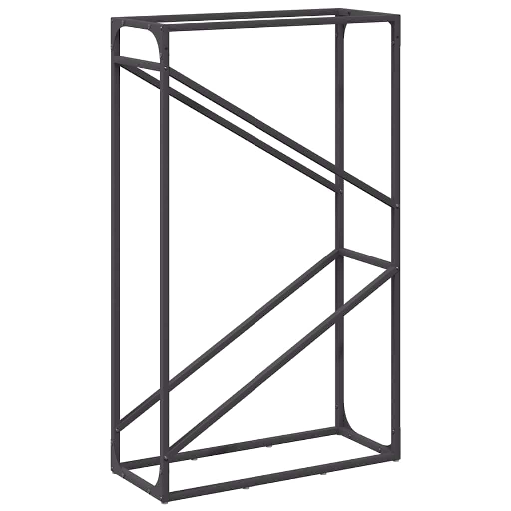 Genérico Leñero Negro 60x25x100 cm Acero Laminado en frío,Casa y jardín,Accesorios para hornos de leña y chimeneas,Bolsas y Soportes de leña-864327