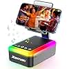 Gifts for Men Women, Cell Phone Stand with Bluetooth Speaker and Light, Portable Lanyard, Cool Tech Gifts for Dad Mom Husband, Unique Birthday Gift Ideas Black