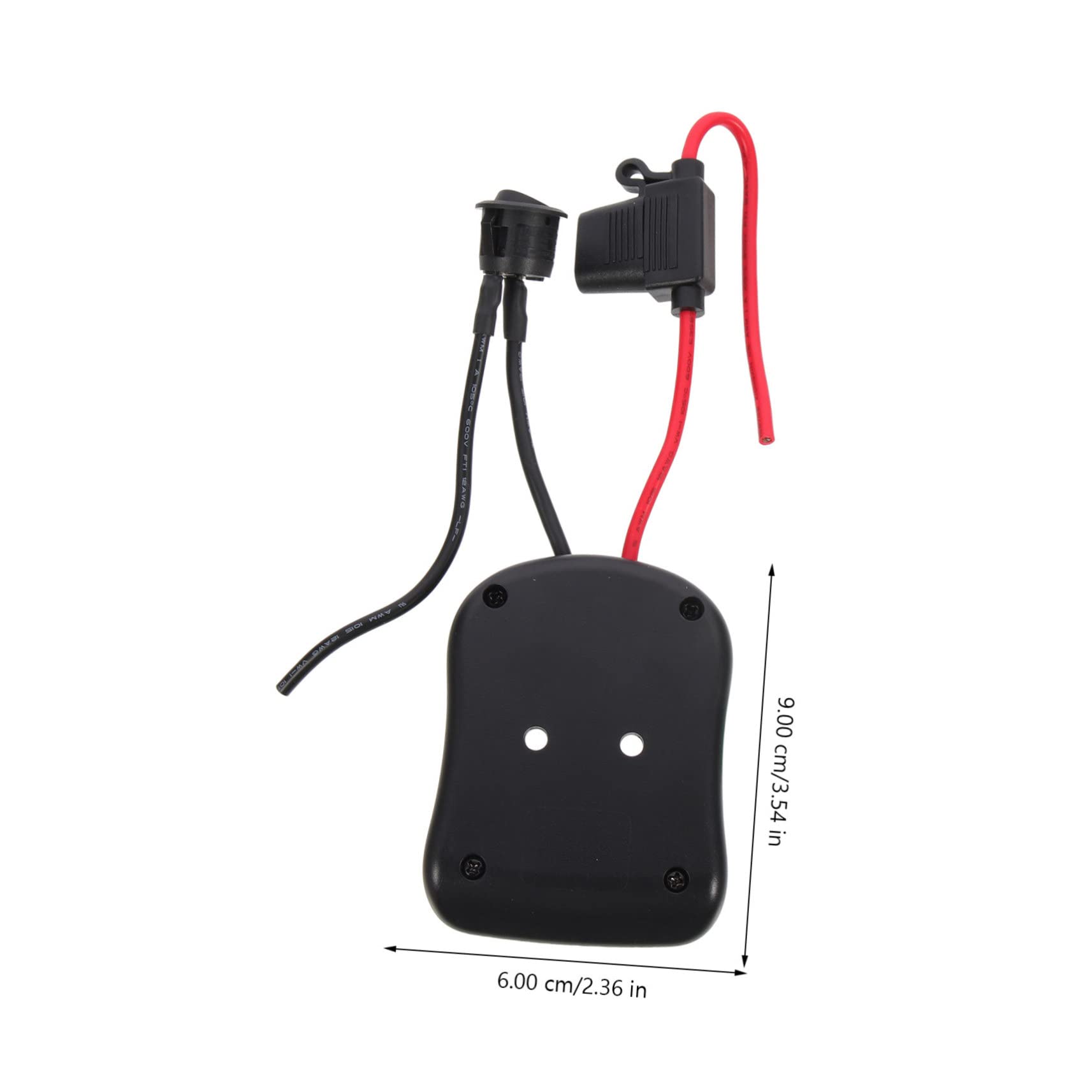 3 Piezas Adaptador de batería de 18V al Adaptador de la batería convertidor de Voltaje Fuerza camión para Camiones RC de Corriente Abdominales Negro