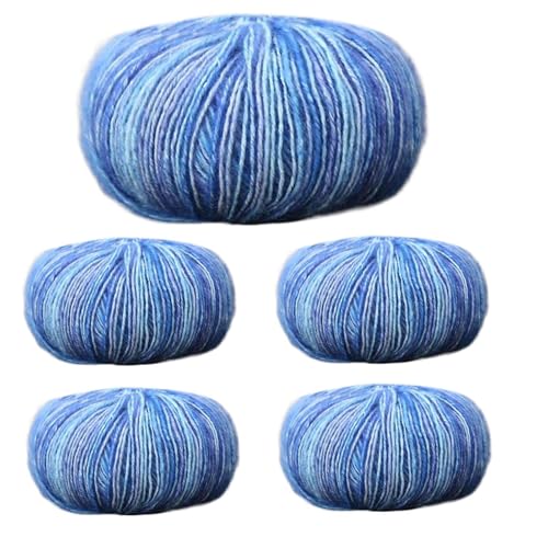 Hilo de ganchillo de bola multicolor suave de grosor medio para tejer a mano 5X 8