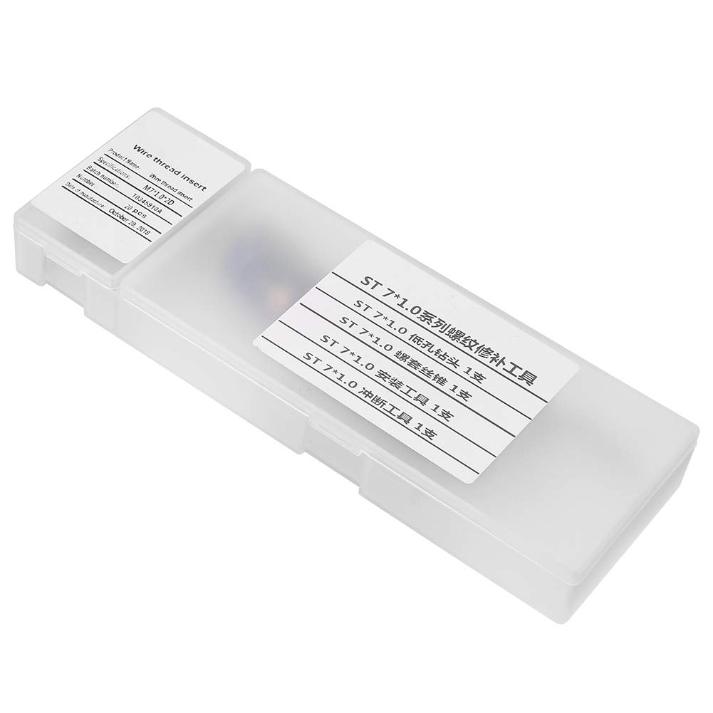 M7*1.0 inserti Filettati per Viti Utensile per Riparazione Kit di installazione inserto in Filo di Acciaio inossidabile 304 per Riparazione Automobilistica