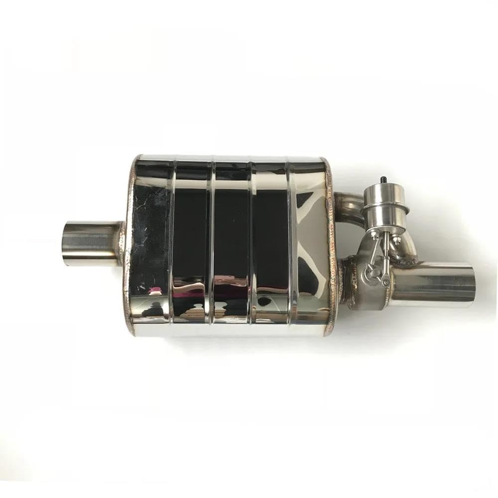 Terminales de Escape Tubo Escape con Válvula Bomba Vacío Silenciadores Variables Acero Inoxidable Universal 51Mm 63Mm Silenciador con Control Remoto Relieve Escape de Coche(76MM+Vacuum Pump)