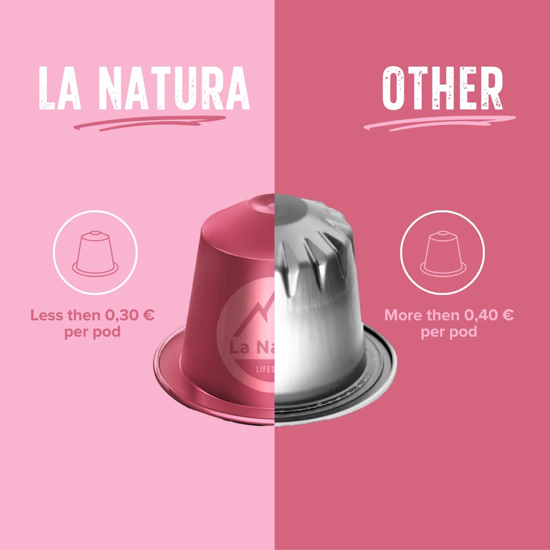 La Natura Lifestyle 120 x herbata ziołowa w kapsułkach aluminiowych, kompatybilne z ekspresami na kapsułki Nespresso®³, w 100% nadaje się do recyklingu, mistrzowskie połączenie wyselekcjonowanych